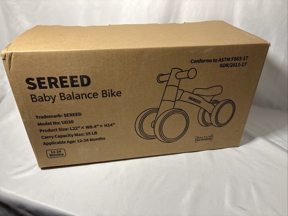 Sereed Baby Balance Bike UD30 Carry Capacity Max: 55 LB Age 12-24 Months Green